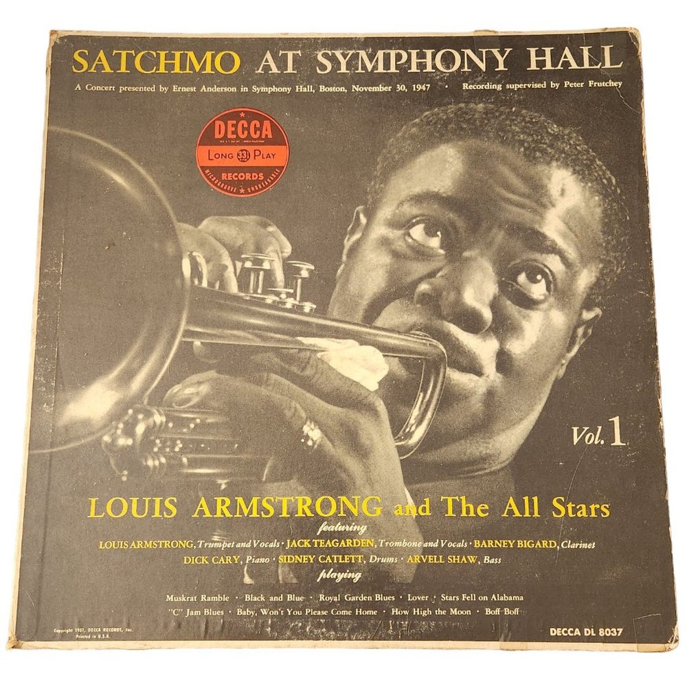 Louis Armstrong Satchmo at Symphony Hall VOL.1 DECCA DL 8037